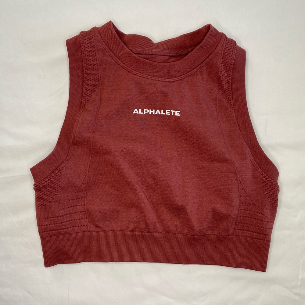 Alphalete Ozone Crop Bra - Gingerbread - Medium
